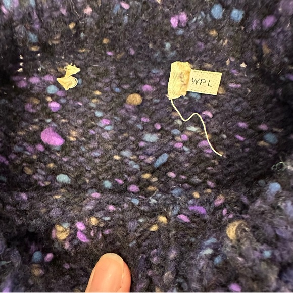 Vintage Women’s Speckled Wool Sweater Large Scottish Whimsigoth Overaized Chunky - Picture 6 of 7